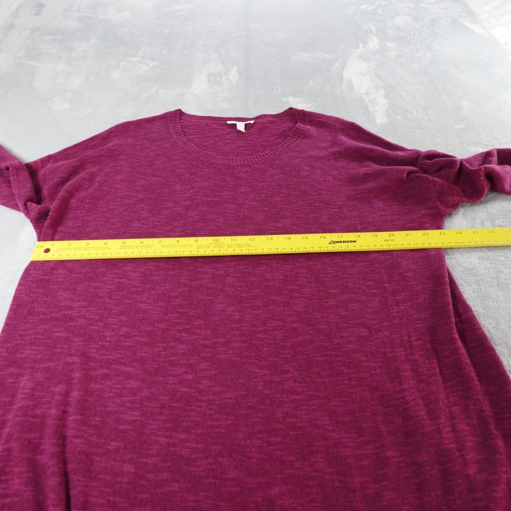 Eileen Fisher Organic Linen Cotton Tunic Sweater Womens M Magenta Transitional - Picture 4 of 10